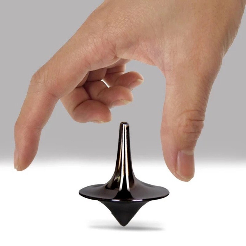 Spin Top Gyro Toy - 子供と大人のための金属製の回転玩具,ジャイロスコープ付きの教育ゲーム,パーティー用,回転式トップ,シンプル
