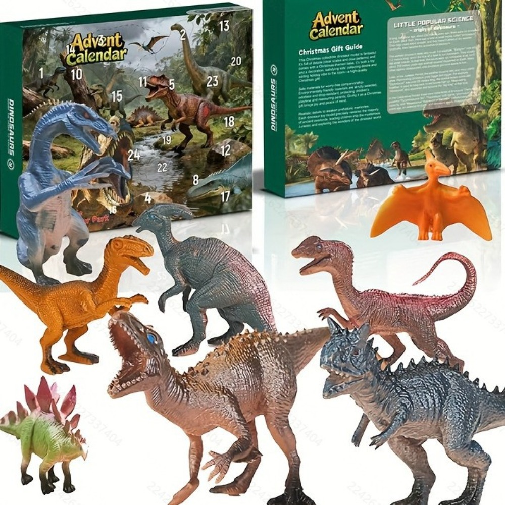 Kids Toys Xmas 2025 - 2025年アドベントカレンダー 子供向け恐竜おもちゃ 24日間カウントダウン クリスマスアドベントカレンダー 恐竜フィギュア クリスマスプレゼント
