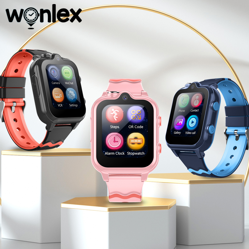 Kids Toys Youtube - Wonlexスマートウォッチキッズ4G KT18Pro Android 8.1ビデオ通話SOS GPSトラッカーデュアルカメラフォン Whatsapp対応子供用スマートウォッチ