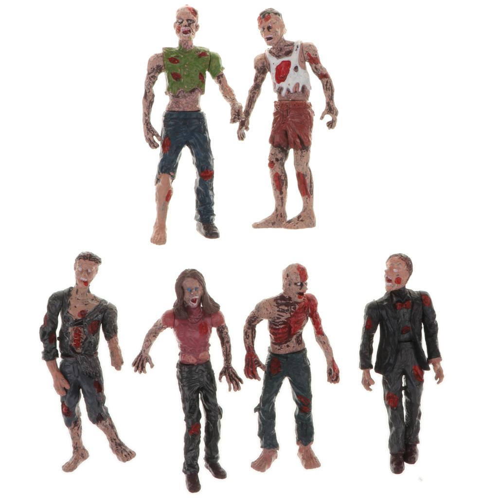 Kids Zombie Toys - ウォーキング・コープスフィギュア 分離可能なプラスチック製ゾンビアクションモデル おもちゃ 子供向け ハロウィン コレクタブル