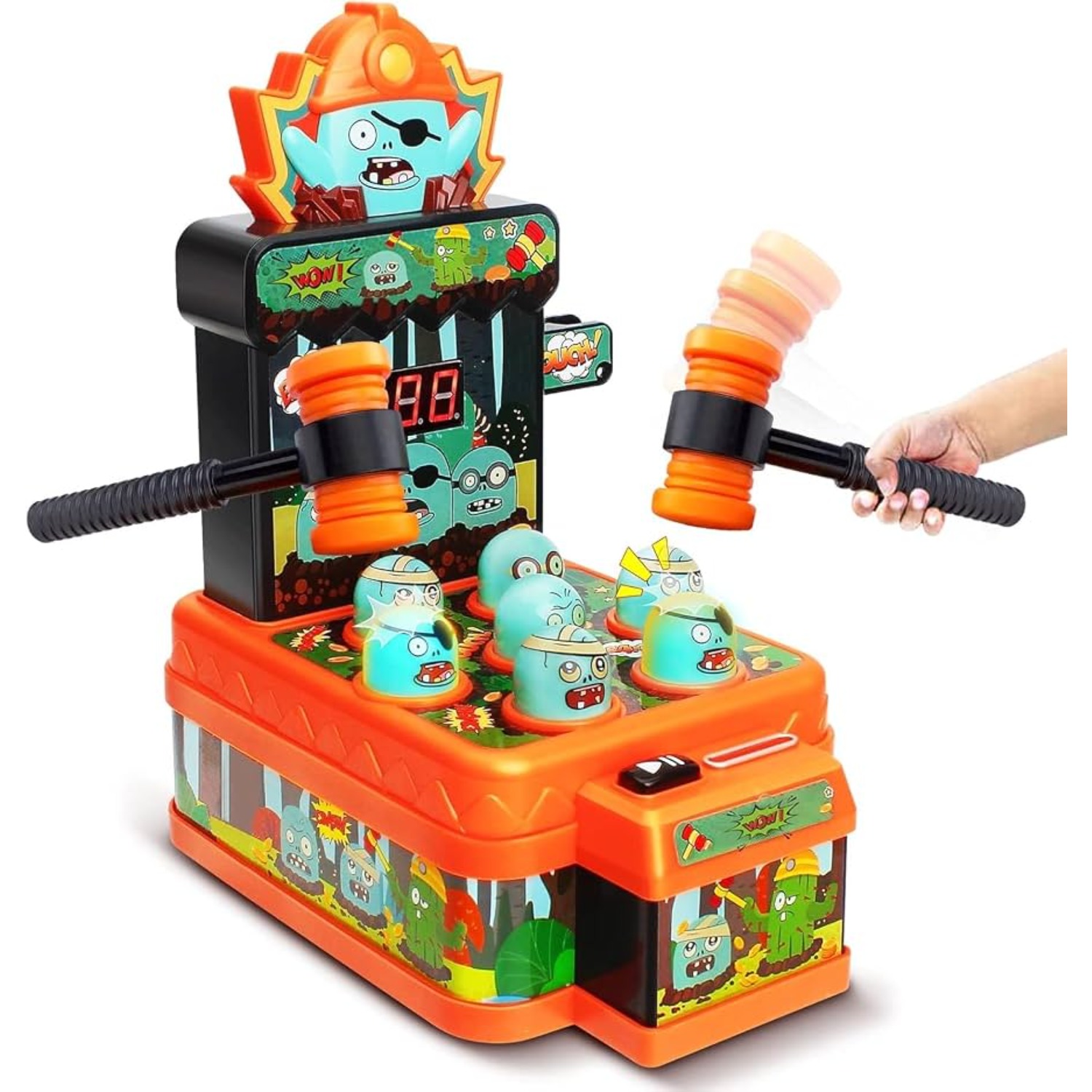 Kids Zombie Toys - ゾンビたたきゲームおもちゃ 子供用アーケードゲーム ミニ電子インタラクティブハンマー＆パウンド玩具 幼児・子供・男の子へのギフト
