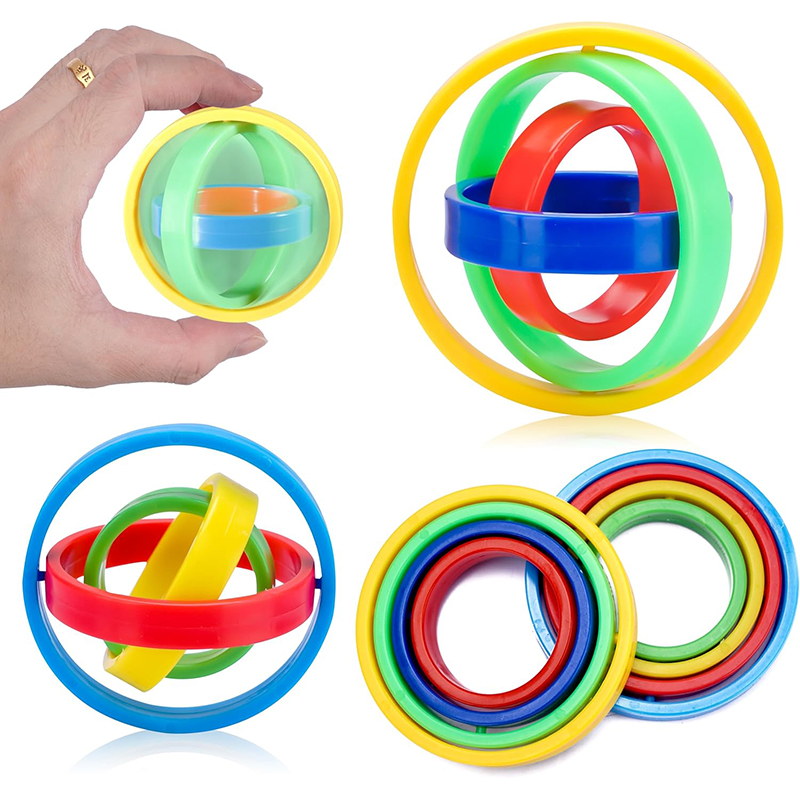 Spin Top Gyro Toy - インフィニットフリップ3Dスピントップ 静音スピナー 多層回転ジャイロ 抗不安・ストレス解消 フィジェットトイ 子供と大人向け