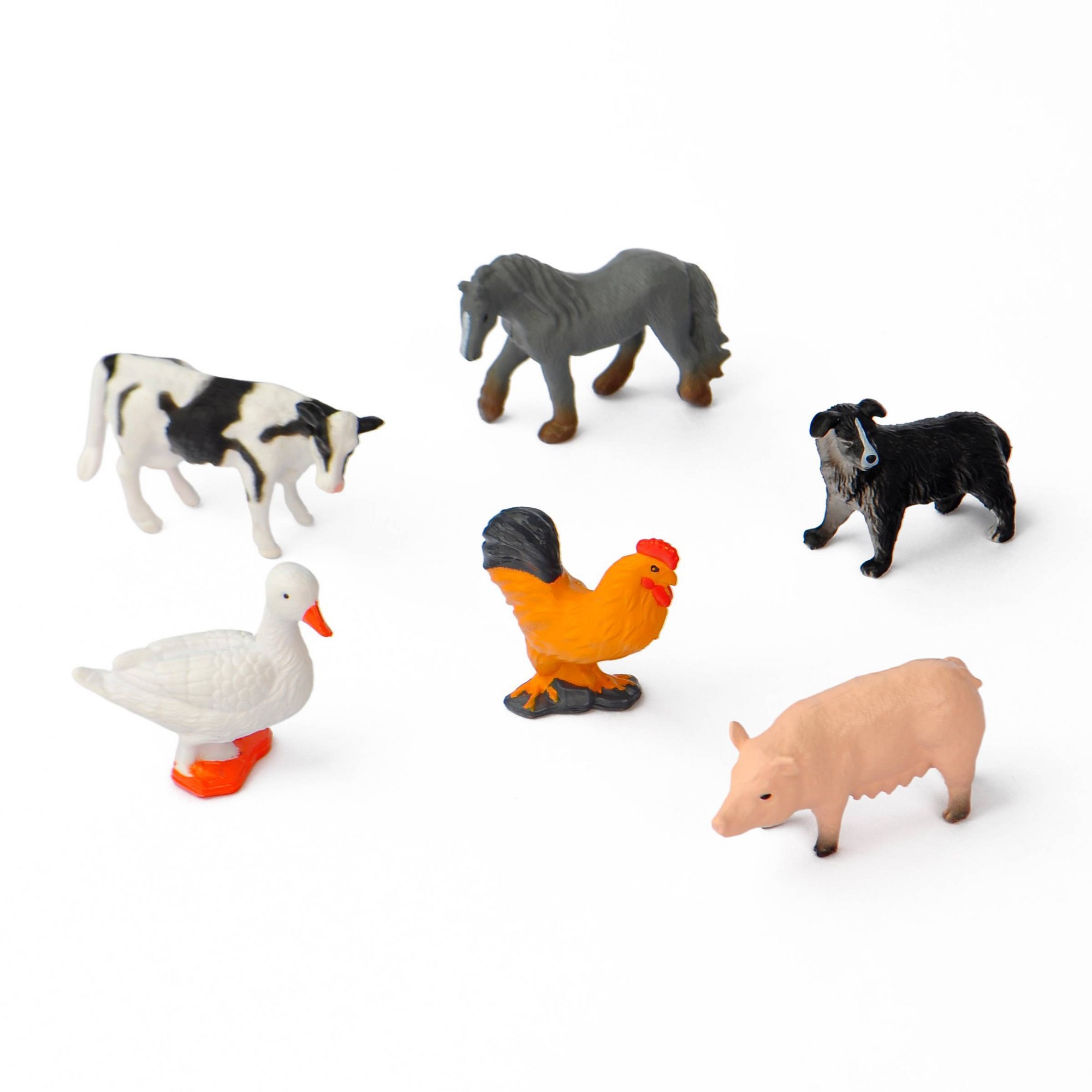 Kids Toys Youtube - 6個入りミニ動物フィギュア収納チューブ、カラフルなプラスチック製サファリおもちゃ、子供向け遊び、パーティーの記念品セット