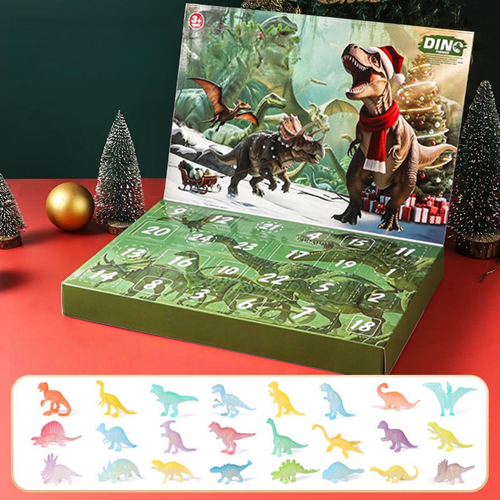 Kids Toys Xmas 2025 - 恐竜アドベントカレンダー 2025 クリスマスカウントダウンカレンダー 24日間 子供のおもちゃ 装飾付き