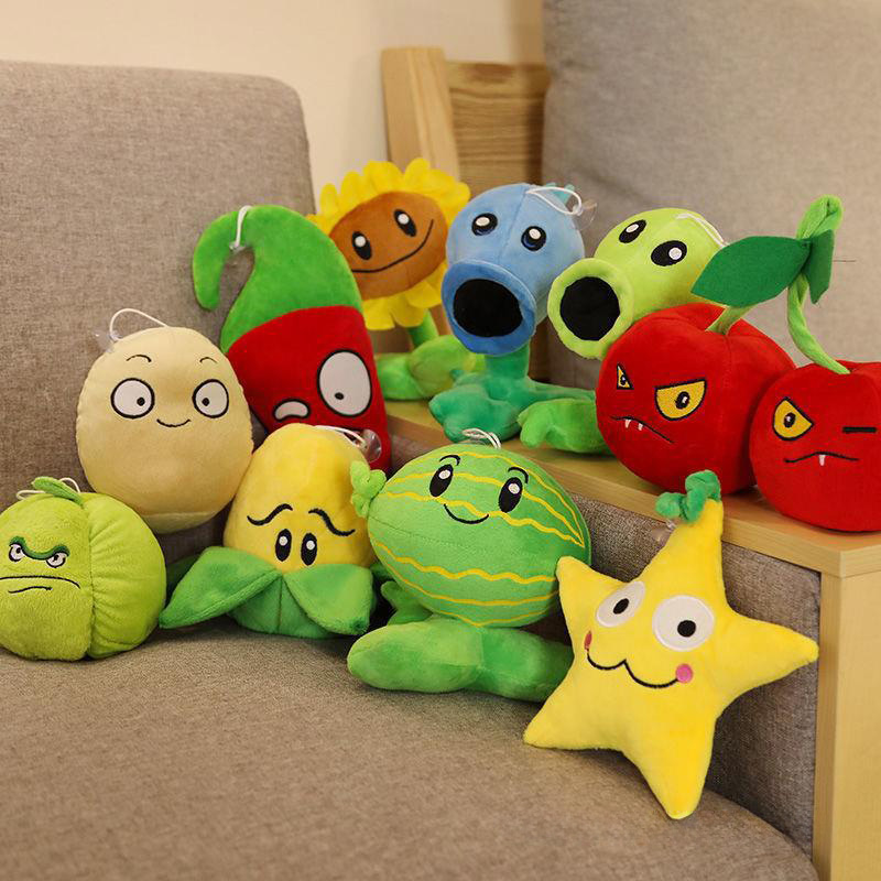 Kids Zombie Toys - 15～20cmの植物とゾンビのぬいぐるみ、30cmのPVZ巨大帽子海賊アヒルゾンビぬいぐるみ、クリスマス誕生日プレゼント子供向け