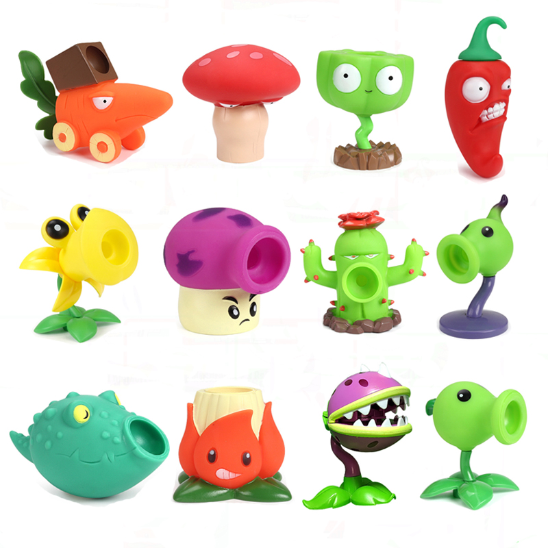 Kids Zombie Toys - 新しい植物 VS ゾンビアニメフィギュア PVZ おもちゃソフト接着剤ピーシューターココナッツ大砲サボテン人形モデル子供の誕生日クリスマスギフト