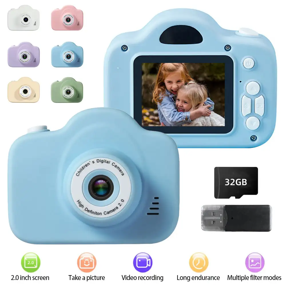 Kids Toys Youtube - 1080P HD シングルカメラビデオカメラミニキッズデジタルカメラおもちゃ 2 インチカラーディスプレイカム子供の誕生日プレゼント屋外おもちゃ