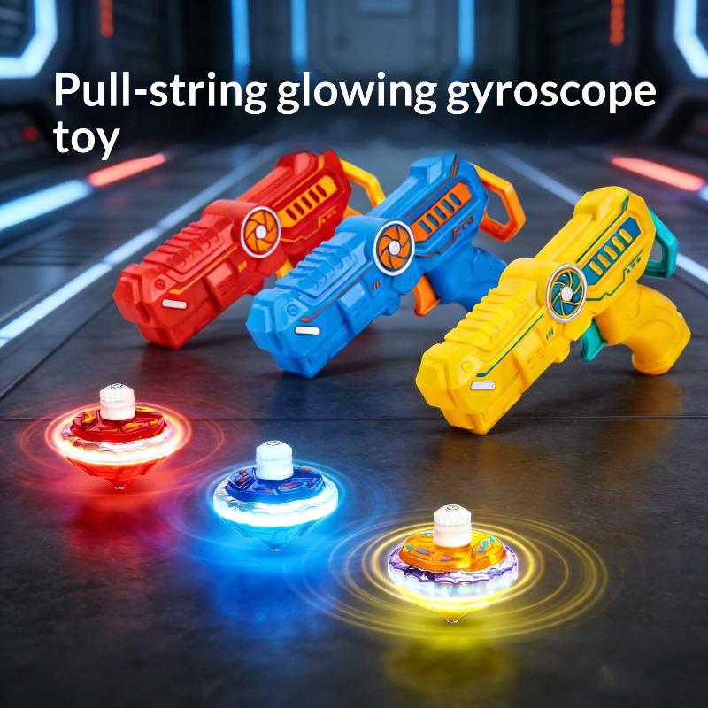 1セット合金製ライトアップジャイロおもちゃ、LEDライト付き - Spin Top Gyro Toy のレビューと価格