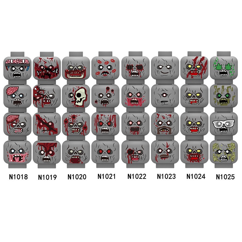 ハロウィンゾンビスケルトンモンスター顔ヘッドフィギュア表情ビ - Kids Zombie Toys のレビューと価格