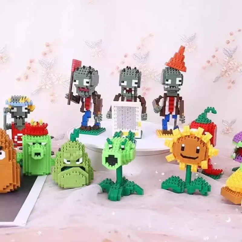 植物 VS ゾンビブロック小さな漫画ミニビルディングブロック - Kids Zombie Toys のレビューと価格
