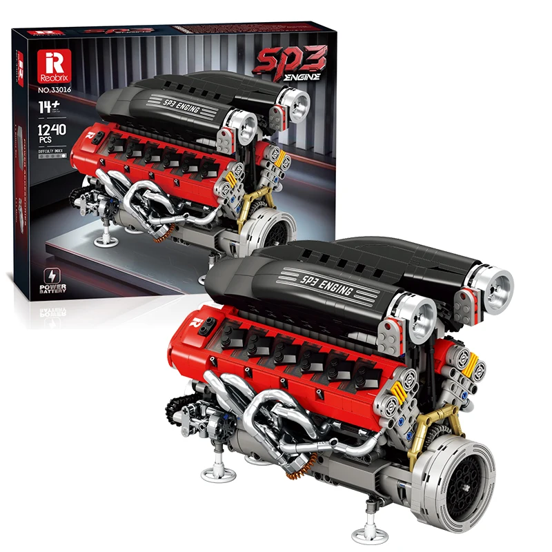 1240ピース 車のエンジン SP3エンジン 12気筒内燃エ - Kids Toys Car のレビューと価格