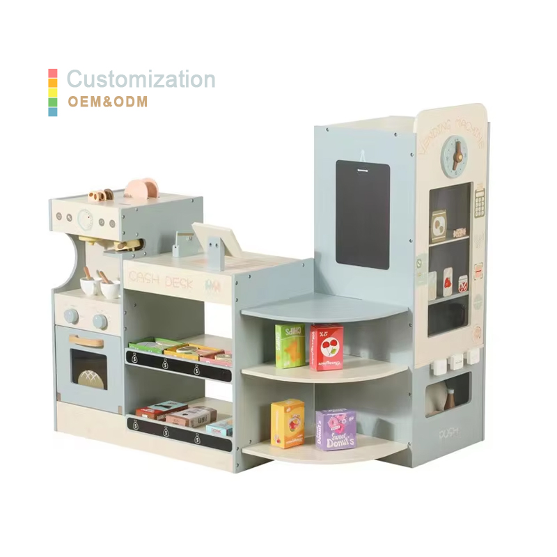 子供用木製食料品店プレイセット、子供用プレイストア木製スーパ - Kids Toys In Store のレビューと価格
