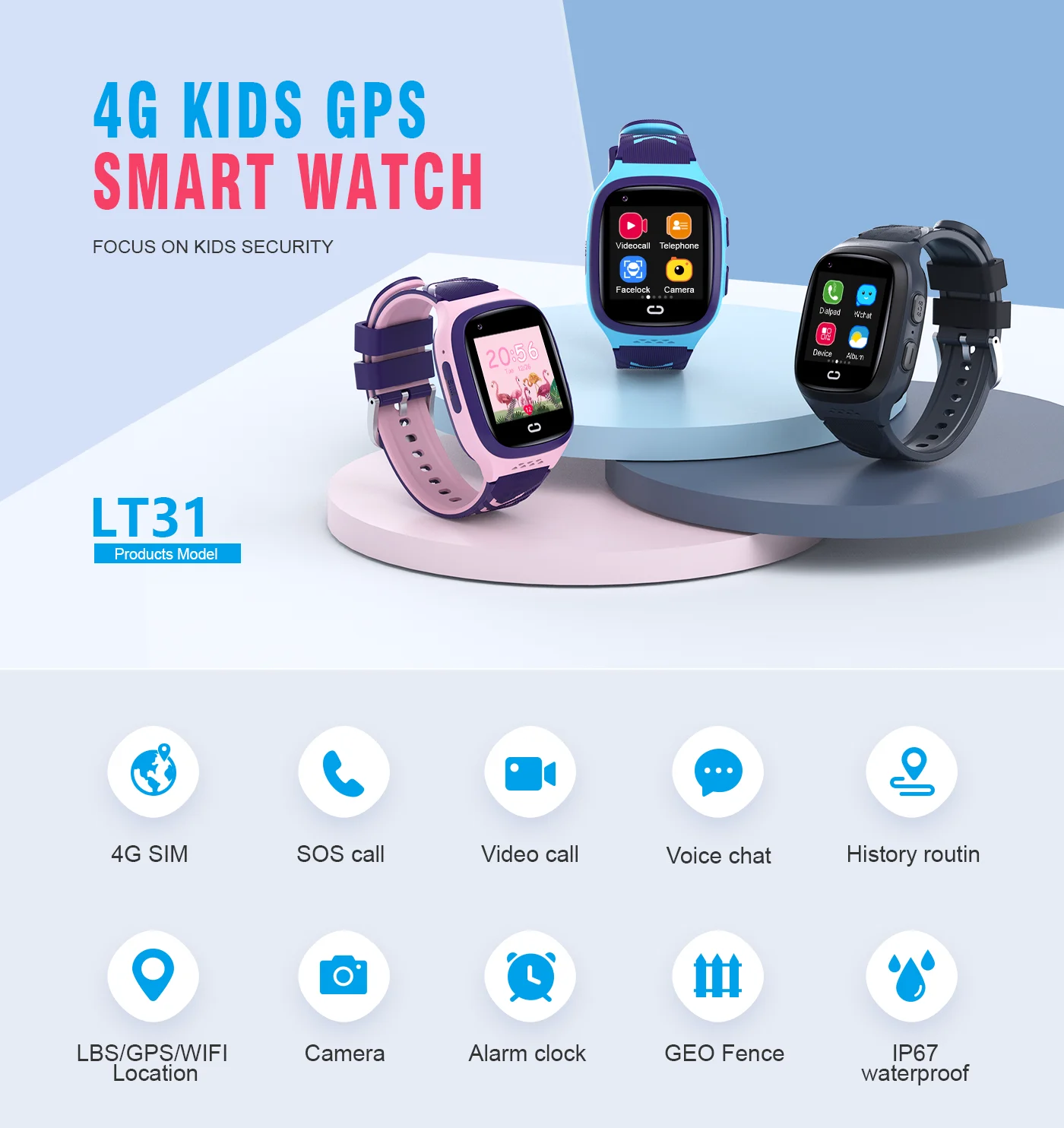 4Gキッズスマートウォッチ SOS防水 WiFi GPSビデ - Kids Toys Youtube のレビューと価格