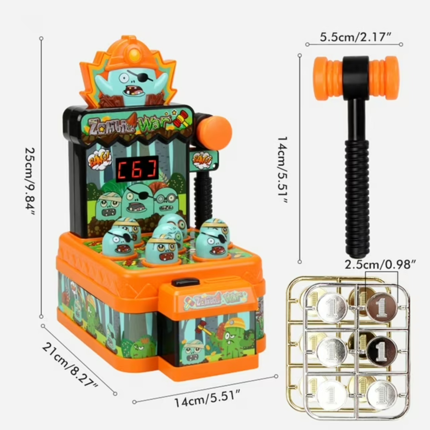 ゾンビたたきゲームおもちゃ 子供用アーケードゲーム ミニ電子 - Kids Zombie Toys のレビューと価格