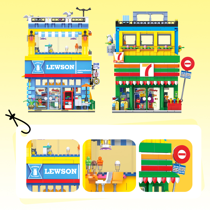 1263+ピース ストリートシーン コンビニエンスストア M - Kids Toys In Store のレビューと価格