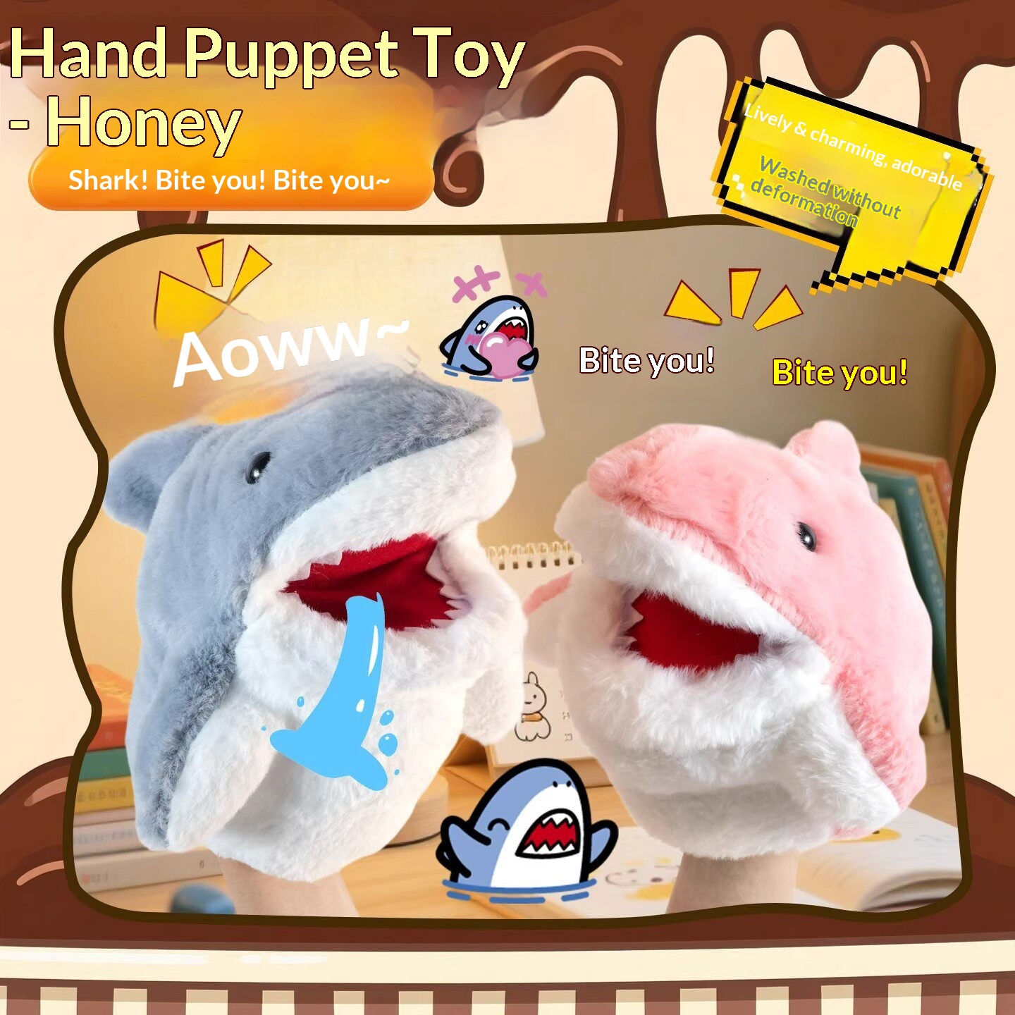 サメハンドパペットぬいぐるみサメアームグローブおもちゃ面白い - Kids Toys Idea のレビューと価格