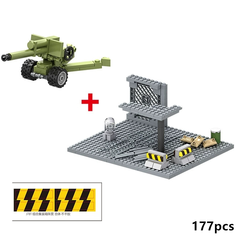 軍事警察陸軍基地防衛壕司令部コンテナ監視塔ビルディングブロッ - Kids Toys Idea のレビューと価格