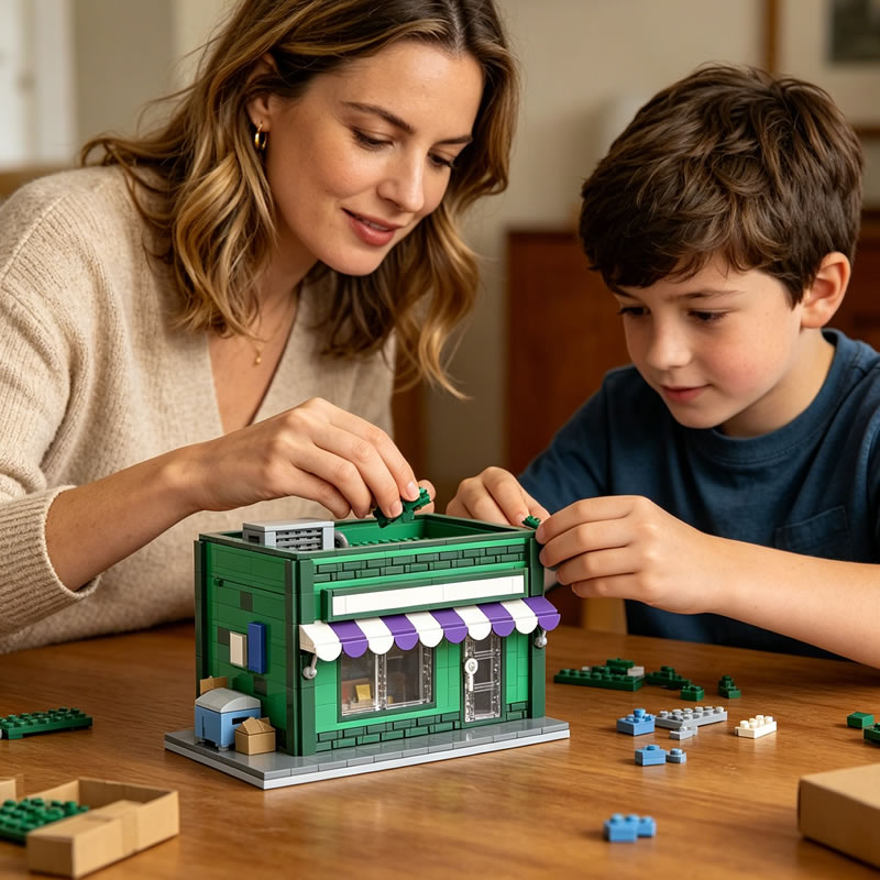 ビルディングブロック MOC モジュラーミニストリートショッ - Kids Toys In Store のレビューと価格