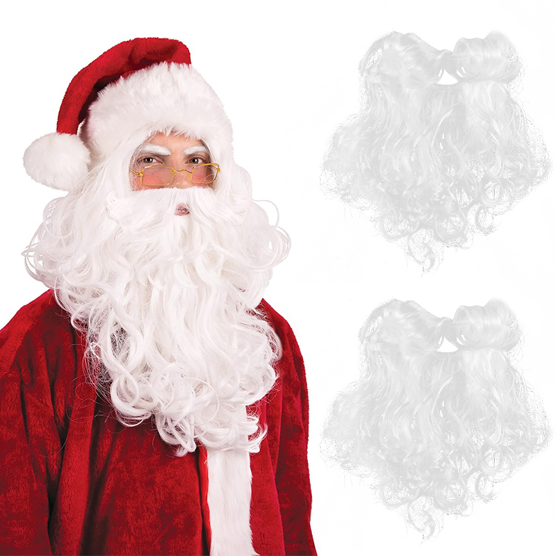 クリスマスのためのサンタクロースの白いひげ、偽の口ひげ、クリ - Kids Toys Xmas 2025 のレビューと価格