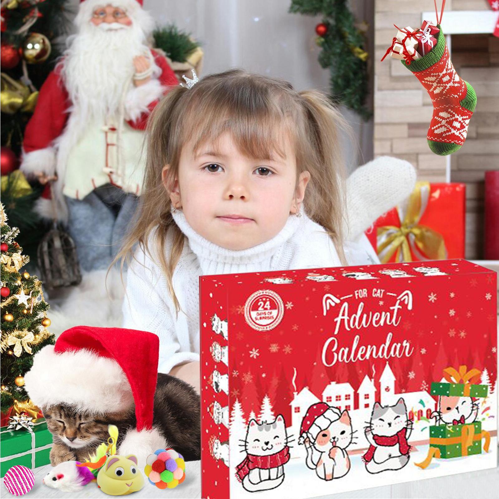 ペット猫のおもちゃカレンダー 2025 24日間 猫のおもち - Kids Toys Xmas 2025 のレビューと価格