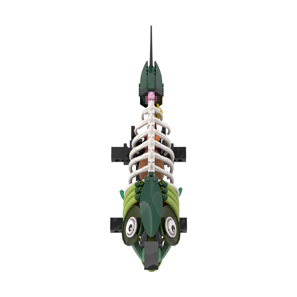 MOC ゾンビ魚モデルビルディングブロックホラーボーンフィッ - Kids Zombie Toys のレビューと価格