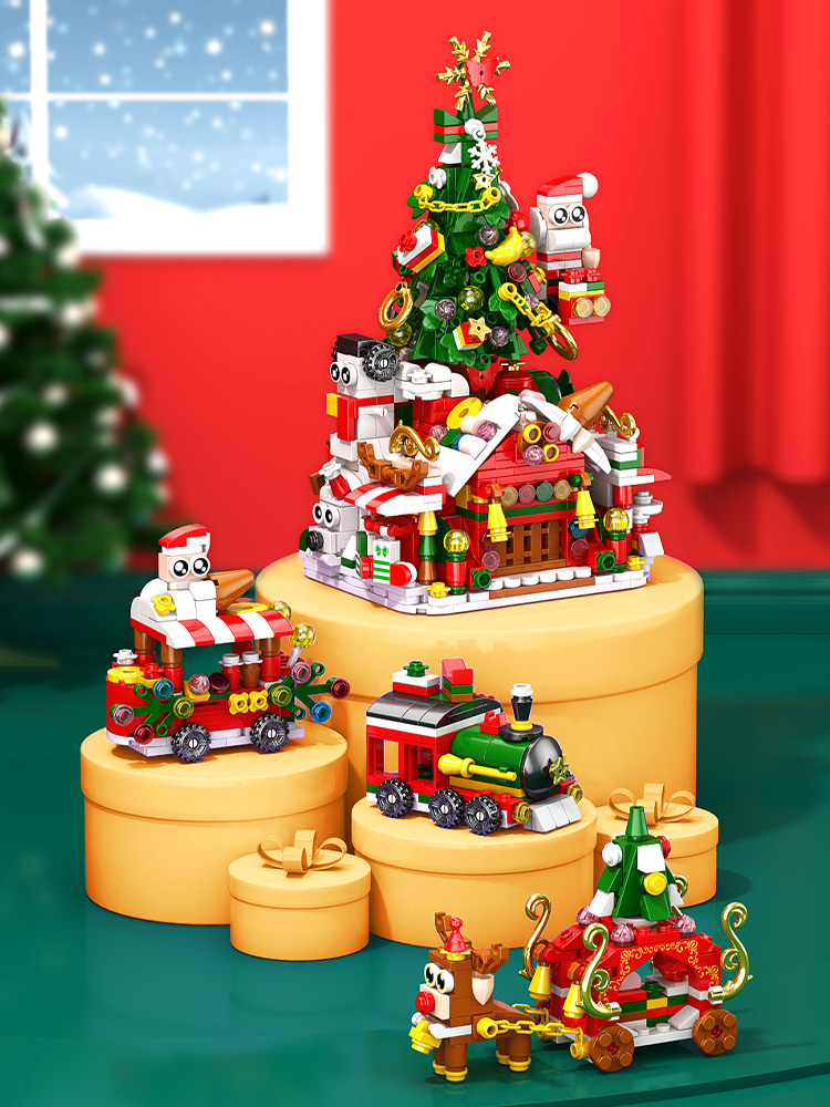 DIYビルディングブロックキット、ライト、クリスマスエルク、 - Kids Toys Xmas 2025 のレビューと価格
