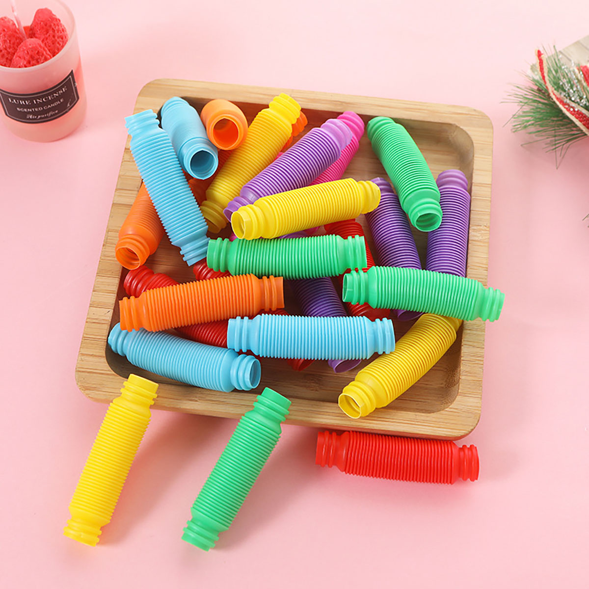 10-30 個カラフルな伸縮チューブそわそわおもちゃプラスチ - Kids Toys Youtube のレビューと価格